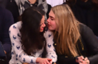 Cara Delevingne & Michelle Rodriguez Cozy Up At Knicks Game!