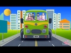 The Wheels on the Bus Go Round and Round Nursery Rhyme by Mia's FunHouse | Action Kids Songs