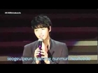120701 Song Joong Ki Singing at 1st Asia Tour Fan Meeting in Taiwan - 두 사람 (Two People) Lyrics
