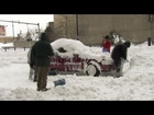 Digging a Car out of 3 Feet of Snow