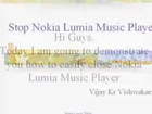 Stop Nokia Lumia Music Player