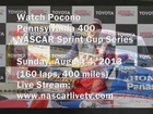 NASCAR Pocono Pennsylvania 400 On 4th Aug 2013